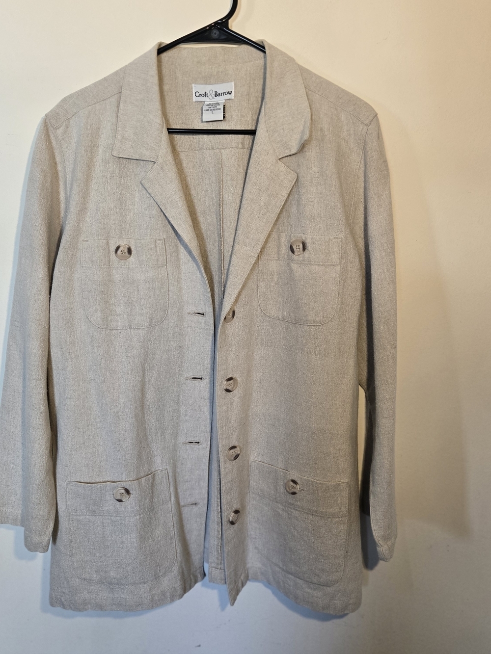 Vintage Linen Cotton LagenLook Croft & barrow Safari Style  Capsule Coastal‎ LG